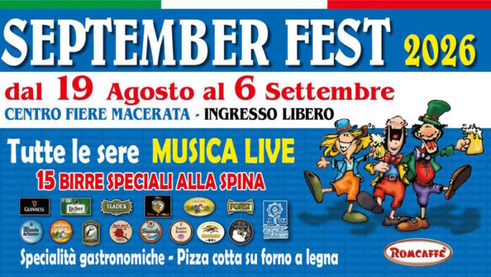 September Fest 2026 a Villa Potenza: confermata la grande festa di fine estate a Macerata